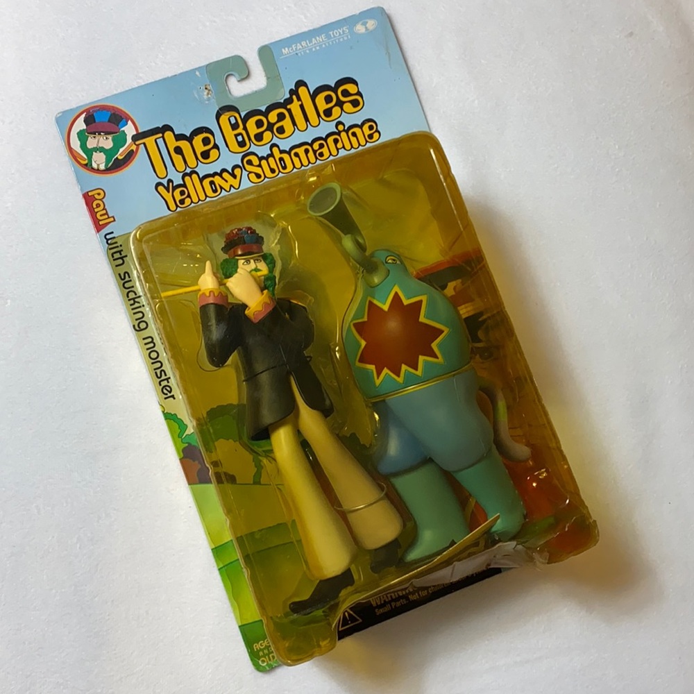 Vintage Y2K The Beatles Yellow Submarine Paul McFarlane Figure Doll 2000 Spawn